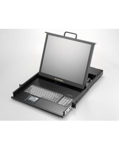 1U, 17" LCD keyboard drawer, single rail, PS2