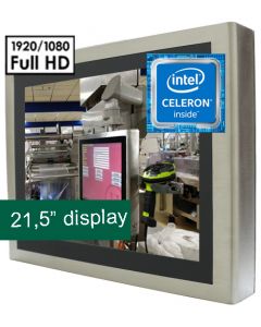 21,5'' IP65 PCT Panel PC Celeron J1900 12V