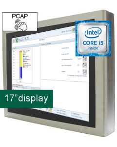 17'' IP65 PCT Panel PC i5-6300U 24V