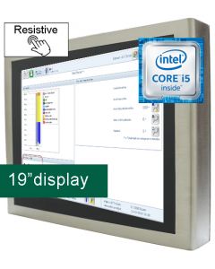 19'' IP65 Resistive Panel PC i5-6300U 24V