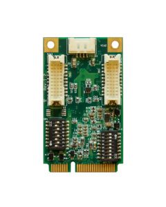 Mini PCIe 4-port RS-232/422/485 w/power
