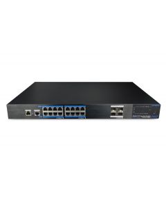 Utepo UTP7516GE-POE-4GF 16 port full Gigabit PoE L2 managed ethernet switch for security applications. Contact AbiGo4U.com.